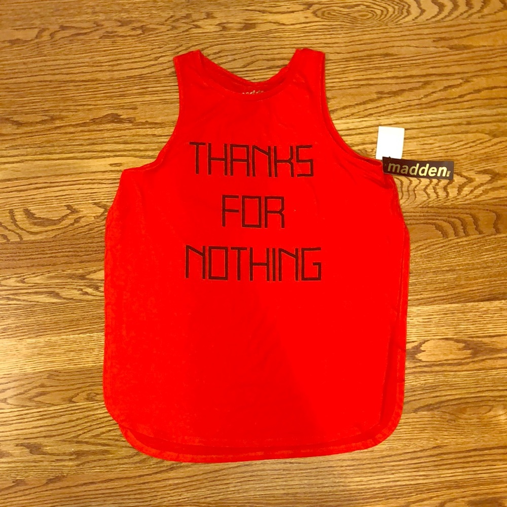 Red tank top
